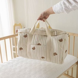South Korea Ins New Style Embroidered All-match Travel Bag Large Capacity Luggage Bag Lightweight Storage Portable Crossbody Breathable