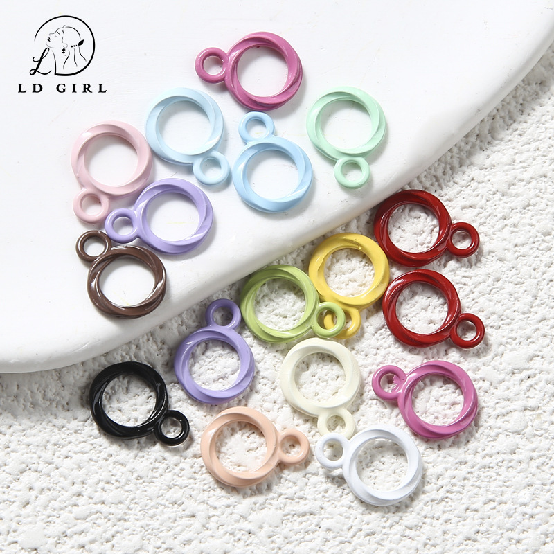 Non-Opening Paint Hanging Spray DIY Closed Ring Connecting Ring Mobile Phone Chain Keychain Hanging Ring Accessories Jewelry Accessories