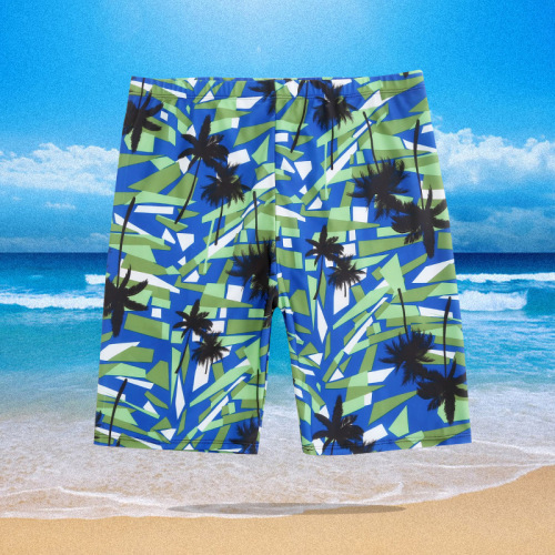 Nylon  New Men's Swim Trunks Beach Shorts Long Leg Five-Pocket Pants Anti-Embarrassment Fat and Large Quick-Drying Swim Trunks