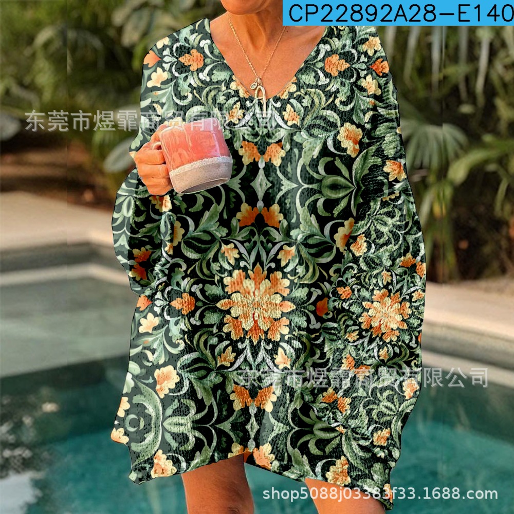 Printed Comfort And Casual V neck Long Sleeve Sweaters Women's Clothing Style 3 - Shop at LoveMi