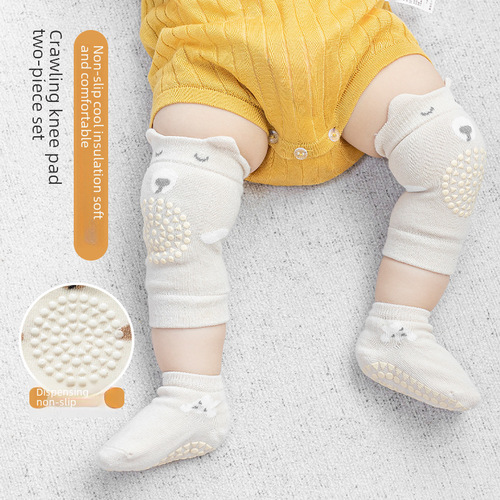 Kids' Knee Pads 2024 Summer Baby Crawling Protection Anti-fall Walking Crawling Tool Indoor Coolness-protecting Baby Floor Socks