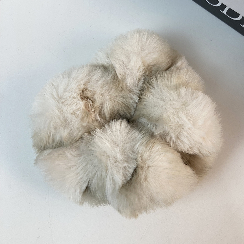 秋冬毛绒大肠发圈女生高级感欧美毛线头绳仿毛皮筋发饰发圈批发|undefined