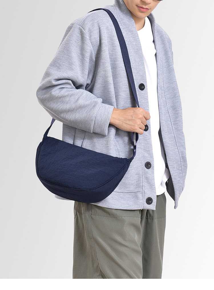 Bestseller: Gewaschener Stoff, knitterfrei, schlicht, stylisch, leicht, verstellbarer Schultergurt, vielseitig, lässig_voghion.com