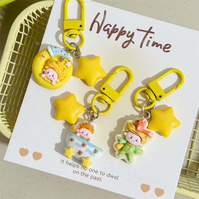 New Little Prince and Fox Star Keychain Cartoon Healing Ins Wind Sweet Pendant for Friends Small Gift New Little Prince and Fox Star Keychain Cartoon Healing Ins Wind Sweet Pendant for Friends Small Gift