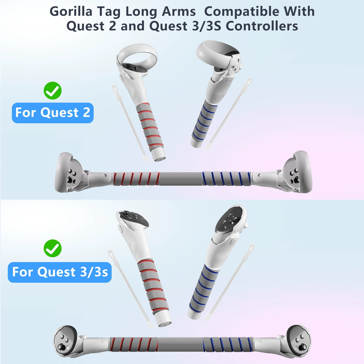 Meta Quest 2/3/3s Rhythm Light Sword Expansion grip VR аксессуары горилла таг