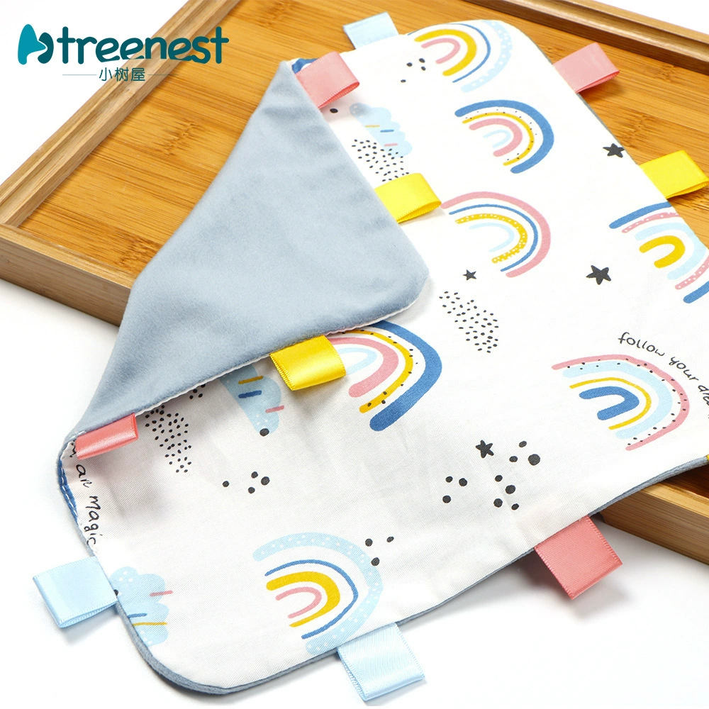 Детские мультфильм печатных успокаивающее полотенце ребенок вход укус спальный платок новорожденный Слюна полотенце хлопок носовой платок