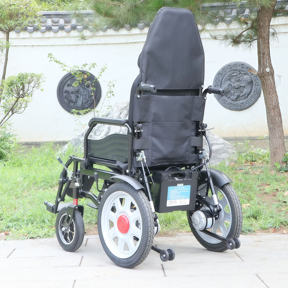 Reclining Electric Wheelchair, Intelligent Fully Automatic Folding Electric Wheelchair for the Elderly and Disabled, Mobility Scooter for the Elderly