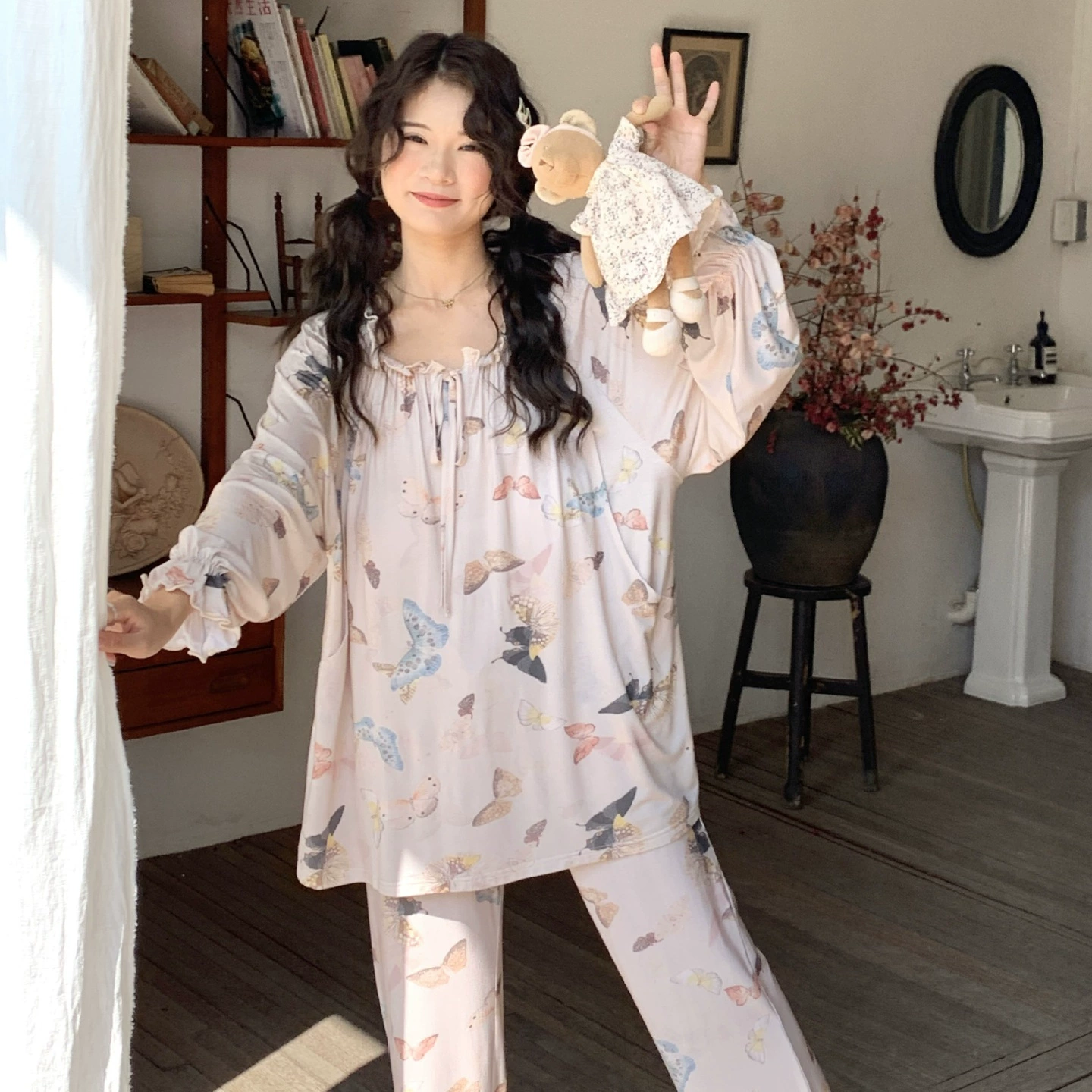 [Спот 6273 с нагрудным ковриком] Модаль накормление беременных женщин весной и после родов