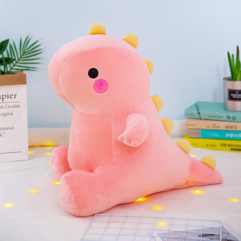 Lindo super suave grasa dinosaurio muñeca dormir almohada de peluche juguete de dibujos animados regalo de cumpleaños para niñas transfronteriza al por mayor