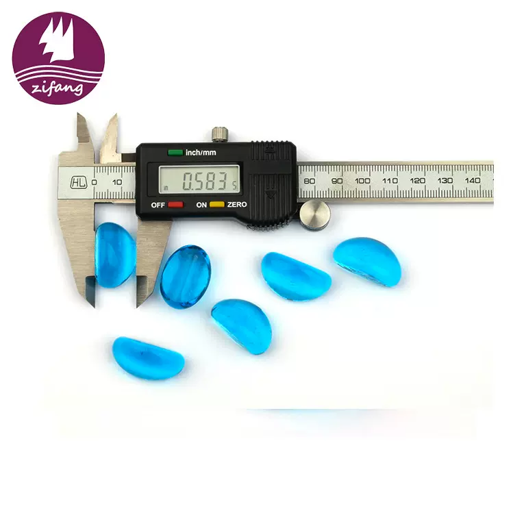 现货供应玻璃腰果石磨砂腰果造景石异形块儿童挖宝玩具用水晶玻璃