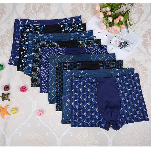Hot selling boxer underwear wholesale cheap milk silk printing men's underwear men's source manufacturers