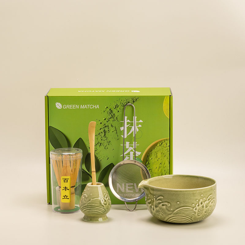 【跨境专供】专款渐变抹茶系列抹茶碗八件套装竹抹茶刷茶筅立套装|undefined