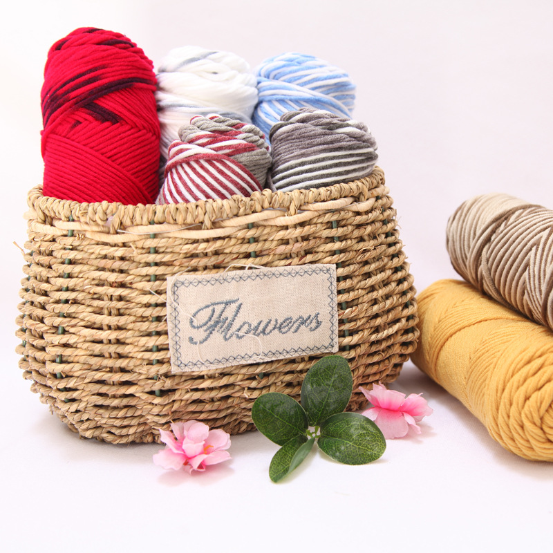 8股情人棉韩棉毛线手工diy编织帽子围巾线中粗牛奶棉戳戳秀绣毛线