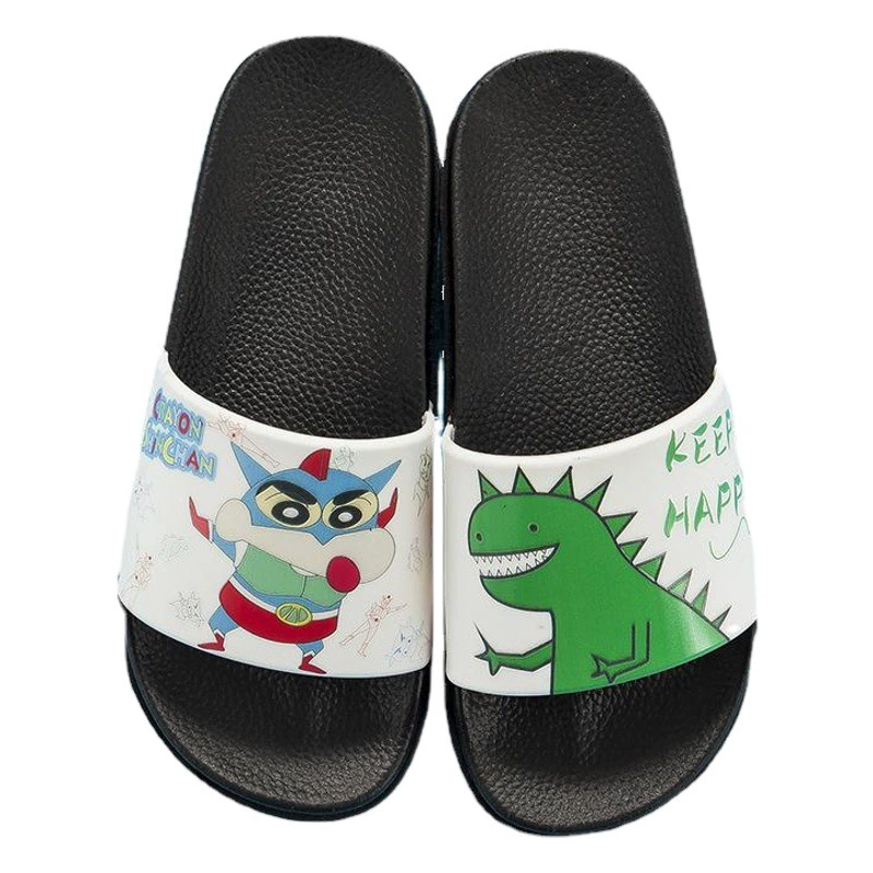Пухлые новые тапочки, женская летняя Мужская модная верхняя одежда для интерьера ванной комнаты и улицы, нескользящая пара, милая мультяшная одежда в Корейском стиле