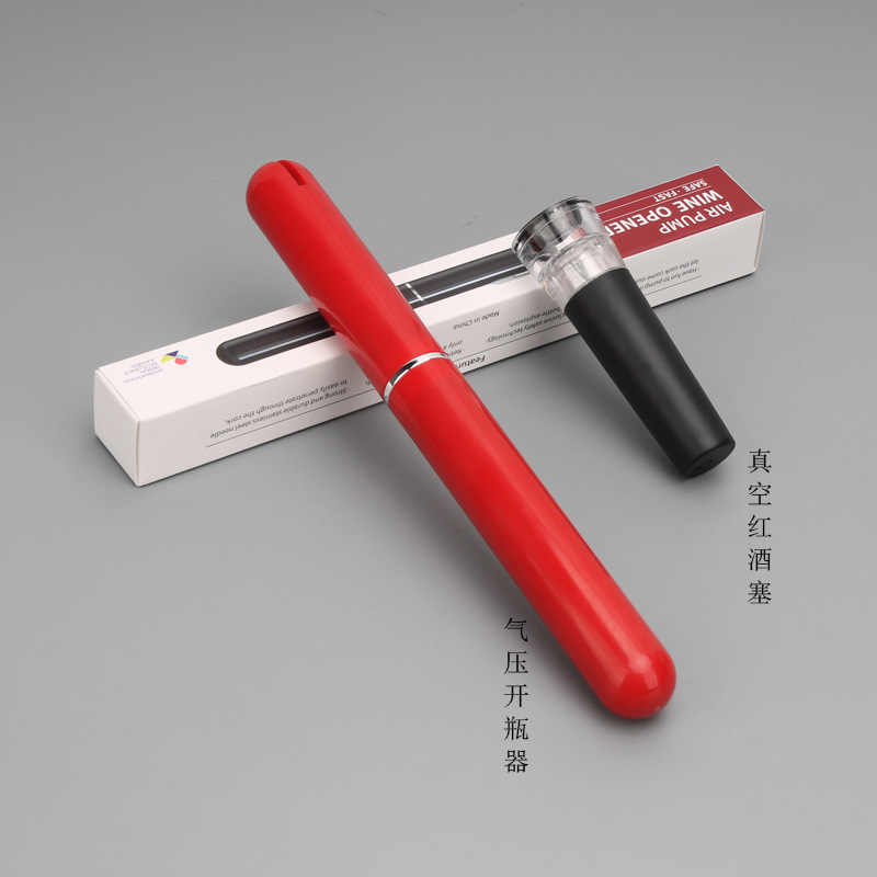 Red bottle opener, vacuum bottle stopper