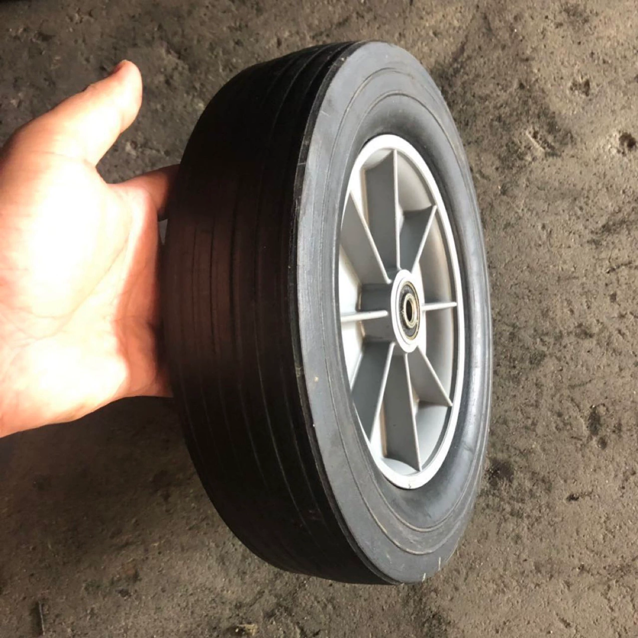 12x3inch Резиновое порошковое колесо 300x75 мм Резиновое цельнолитое колесо