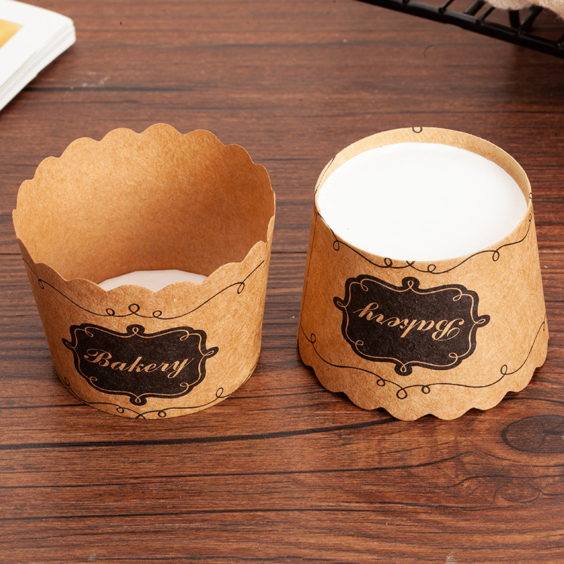 Taza de papel ondulada, taza de papel gruesa, taza de papel para pastel casero, taza de pastel al vapor, herramienta desechable para postre de punto occidental
