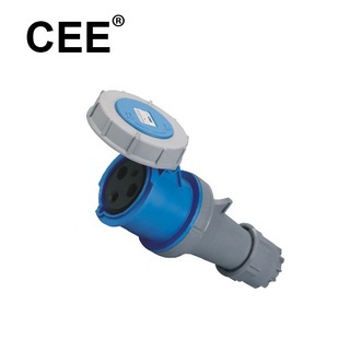 CEE-2332/2432 blue 3 core IP67 63/125A 220-250V industrial plug socket coupler