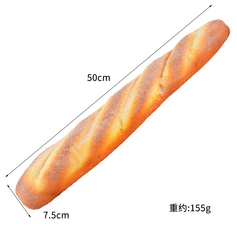 Entrega de una sola pieza PU falso pan decoración de la boda modelo de decoración de la habitación accesorios largo francés palo modelo de simulación de pan