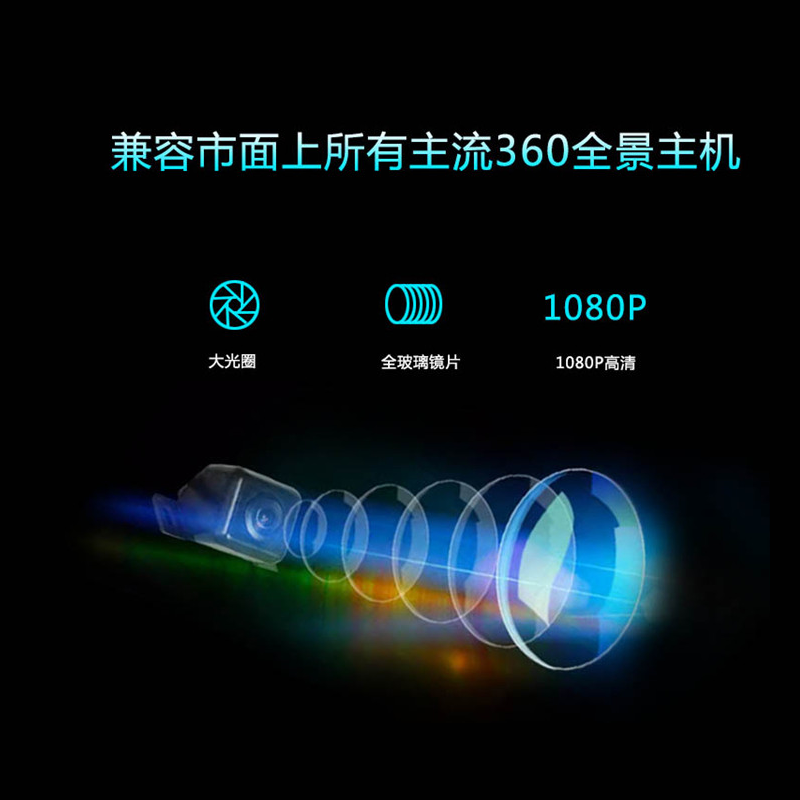 자동차 360 도 파노라마 카메라 반전 이미지 자동차 파노라마 4 홀 파노라마 프로브 반전 카메라