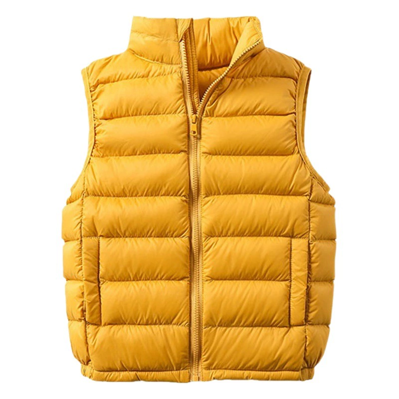 Новый белый жилет на утином пуху 90, Детский пуховик, легкий жилет для мальчиков и девочек, детский осенне-зимний жилет, большая детская куртка