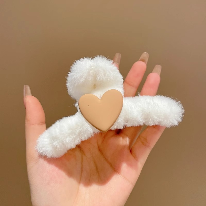 Otoño y invierno de tamaño grande clip de tiburón clip de pelo de peluche de alta calidad en la parte posterior de la cabeza clip de pelo de peluche clip de agarre