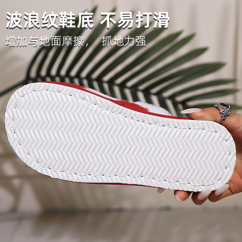 Zapatillas transfronterizas abiertas primavera y otoño caseras cómodas parejas de fondo plano de moda simple dedos desnudos zapatillas de pelo