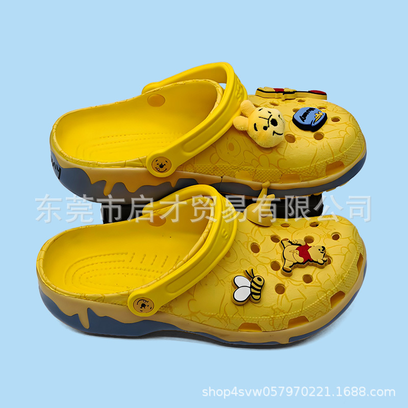 Cross nuevo Melody / Pokémon / Winnie the Pooh con zapatos de flores para niños antideslizantes zapatos de agujeros sandalias para niñas