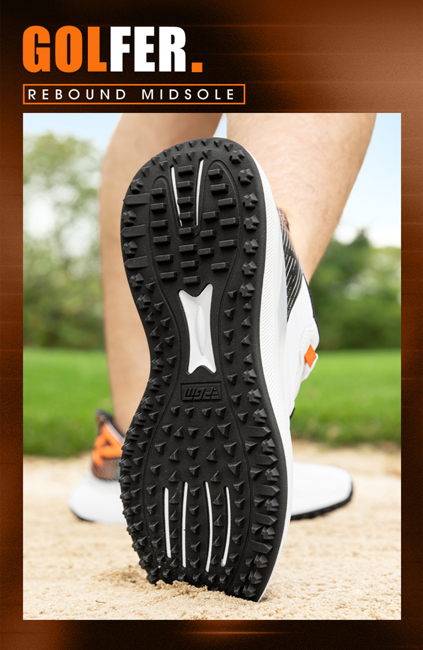 Giày golf nam PGM đế EVA đàn hồi cao, đinh chống trượt, thoáng khí — XZ461-Phong Mang Trắng [Đế giữa EVA đàn hồi cao/Đinh giày chống trượt bên bằng sáng chế/Mặt giày thoáng khí tản nhiệt] XZ461 chi tiết 13