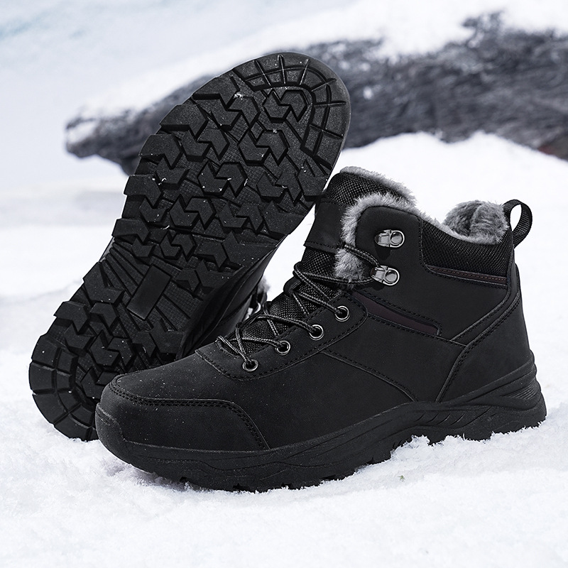 2025 nuevo invierno transfronterizo de cameludo para ayudar a los zapatos de montaña deportivos al aire libre de tamaño grande calentador botas de nieve de hombre