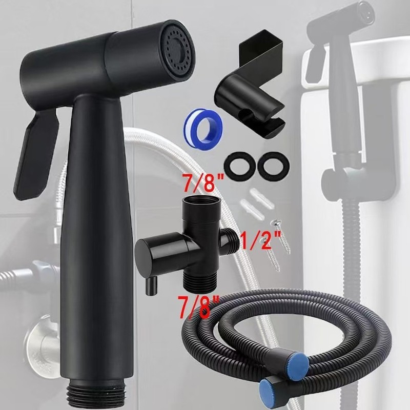 トイレ用コンパニオン、1入口2出口の三角バルブ、トイレ用女性用洗浄器、高圧増圧スプレーガンセット、家庭用ウォーターガン|undefined