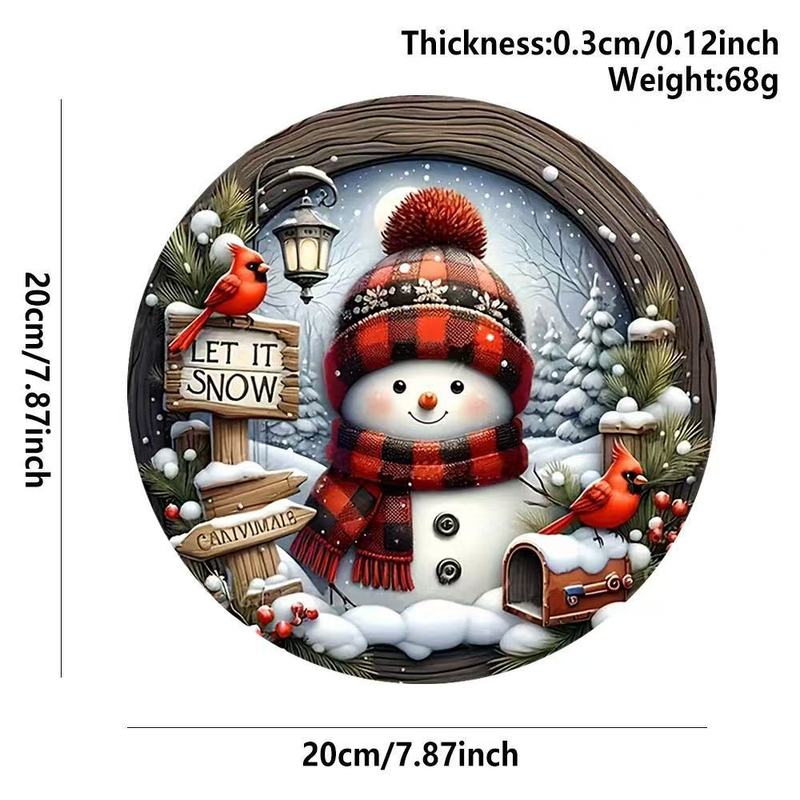 クロスボーダークリスマス木製雪だるまペンダント工芸品クリスマス雰囲気装飾ラウンドサインドアサイン|undefined