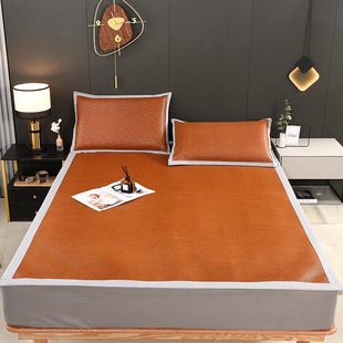 Summer mat foldable Indonesian Vine three-piece set household 1.5 meters 1.8m double bed rattan mat student dormitory mat