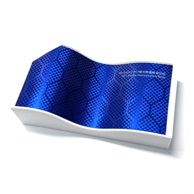 Automotive Honeycomb Color-Changing Film, Auto Color Change Film - pet-matte-electroplating-honeycomb-dark-blue-152m17mroll-supports-slitting