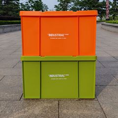 屋外キャンプ工業風収納ボックス家庭用プラスチック整理ボックス収納ボックス車載トランク回転収納ボックス