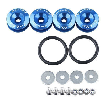 Car Modification Front and Rear Bumper Decorative Hatch Cover Fixing Screws Surround Reinforcement Gasket Decorative Surround Gasket (Other Automotive Exterior Supplies) - blue