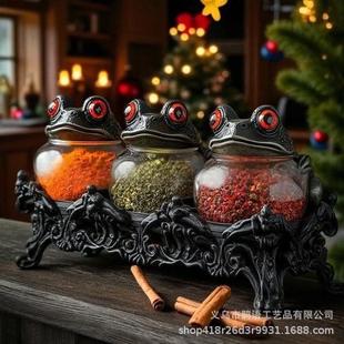 Handcrafted Witchy Frog Apothecary Spice Jars �����������Ϲ�