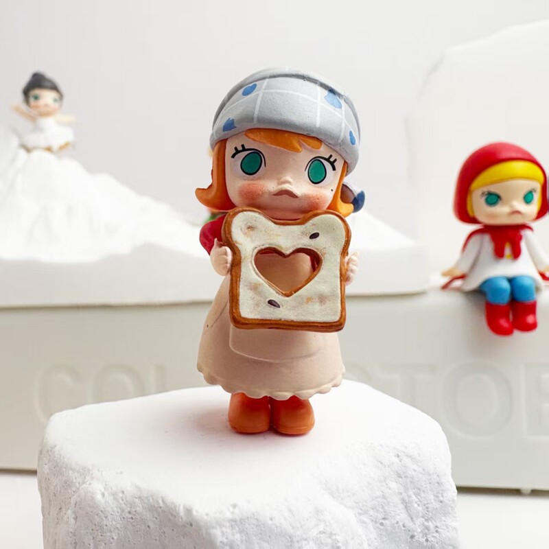 Classic Q-Version Combination Jasmine and Rose Figurines Molly Live Streaming Car Freshener Cute Decoration Molly Car Blind Box