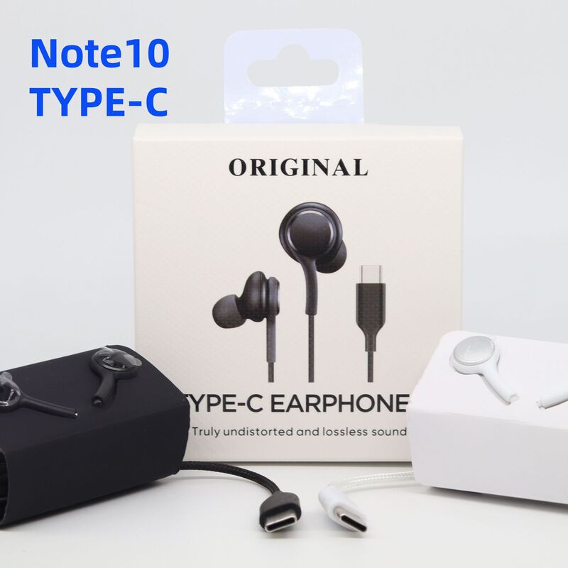 Suitable for Samsung Mobile Phone Note10 Wired Headphones Digital Type-C Wire-Controlled In-Ear Dynamic High-Fidelity Sound Quality