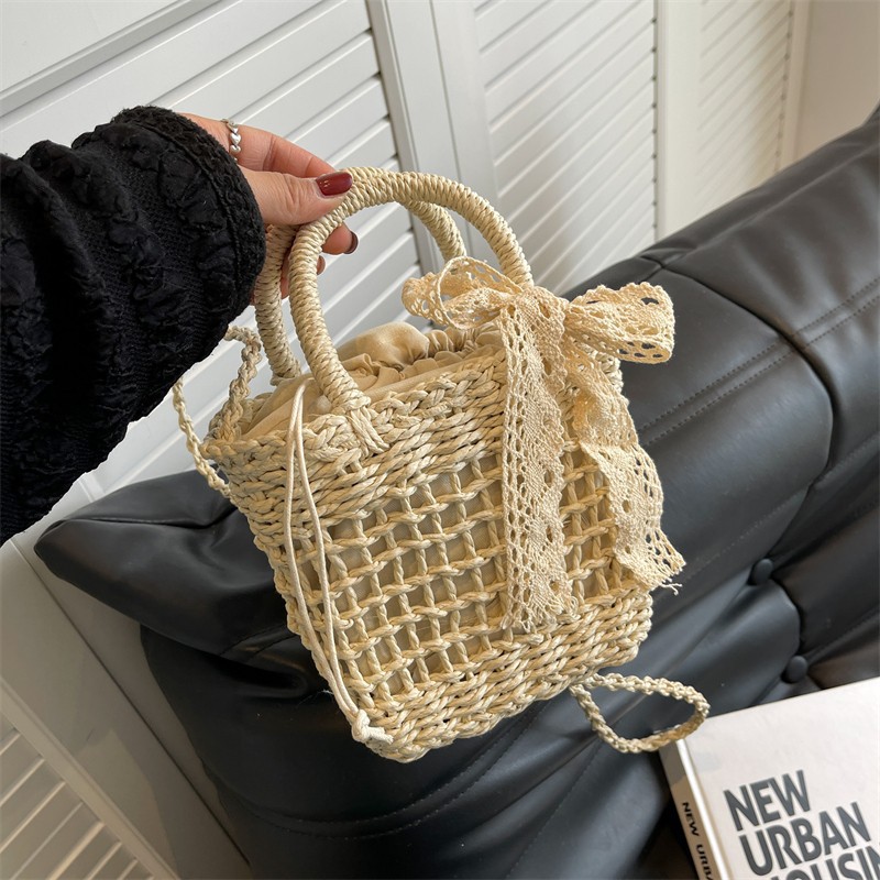 Neue, strapazierfähige Strohtasche von Nische – ideal für Sommer, Reisen und Strand. Modische und vielseitige Trendhandtasche für Damen._voghion.com