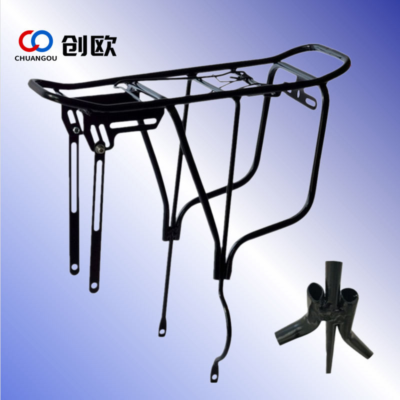 Mountain bike steel pipe rack rear rack disc brake v brake steel pipe rack rack 20-24-26 inch rack