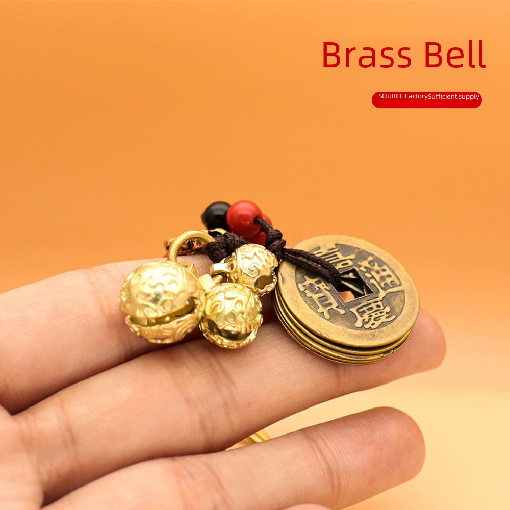 Small bell, brass keychain, Birthday gift, pet