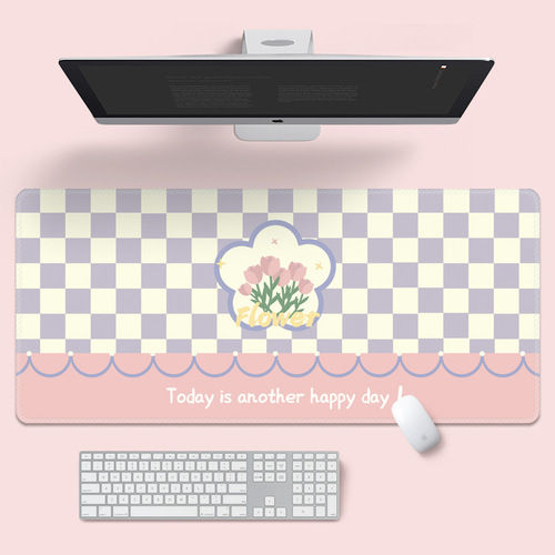 Extra large ins style mouse pad cute flower bear laptop keyboard pad office study desk pad
