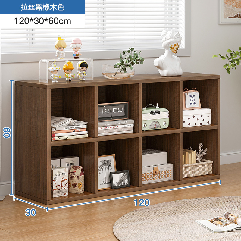 Estante de cosméticos de estilo crema, gabinete de rejilla de piso a techo lateral de mesa, gabinete de ocho compartillas, gabinete de almacenamiento de perfumes para productos para el cuidado de la piel