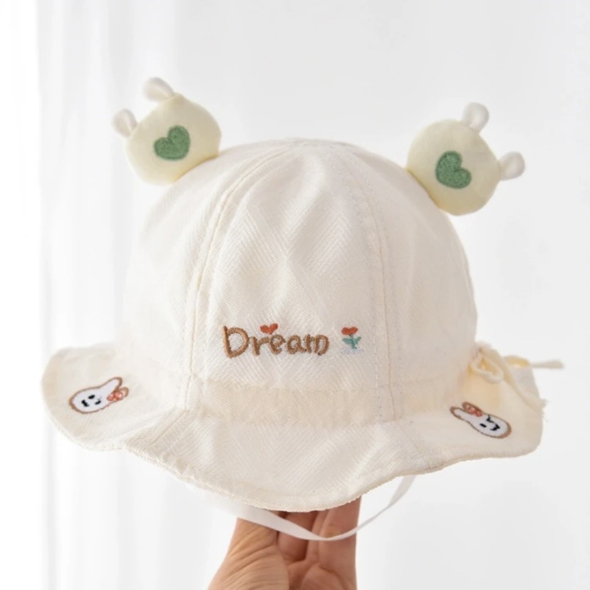 Sombrero de bebé primavera y verano delgado sombrero de pescador sombrero de bebé sombrero de sol pequeño mes de verano sombrero de cuenca de malla sombrero