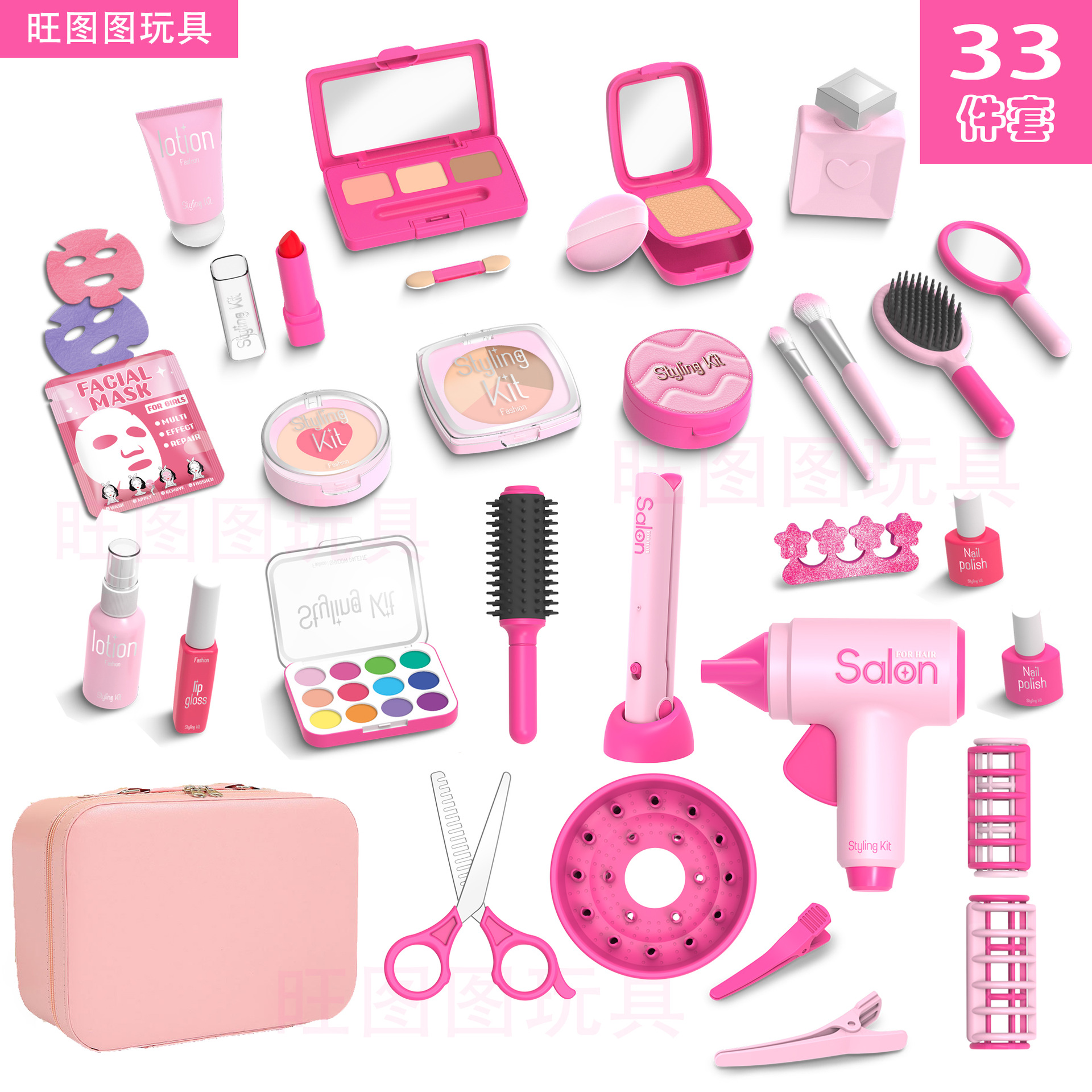 Seleccione estrictamente niñas transfronterizas niños simulación de maquillaje princesa maquillaje lápiz labial uñas juego de juguetes (no)