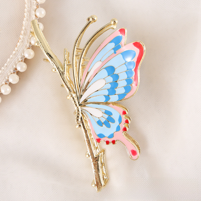 Kapaszkodó Csat Festett Pillangó Nagy Elegáns Antik Hajtű 2022 Nyári Új Hátulra Festett Haj Fejfedő Cápacsat_voghion.com