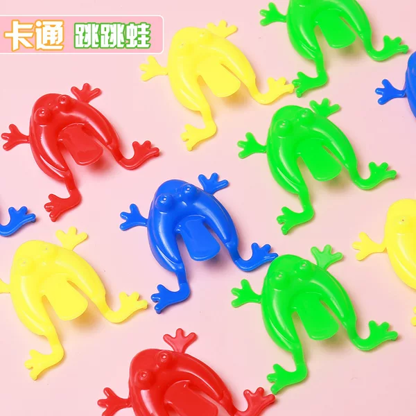 Small Jumping Plastic Frog After 90 s Nostalgic Children's Classic Traditional Jumping Frog Jumping Retro Small Play