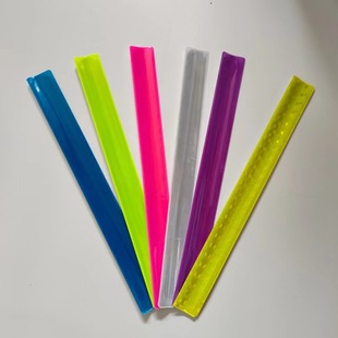 30CM high reflective PVC luminous bracelet color reflective snap ring luminous safety warning reflective wrist strap