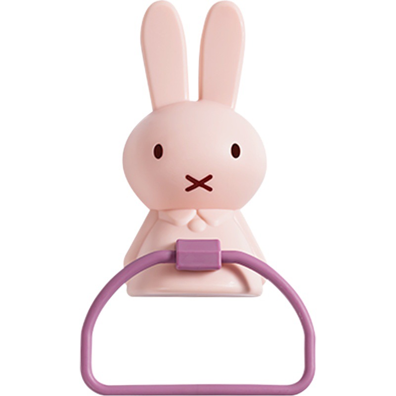 Children's towel rack punch-free bathroom storage Rod baby face washing hand cleaning Cartoon creative rabbit rack